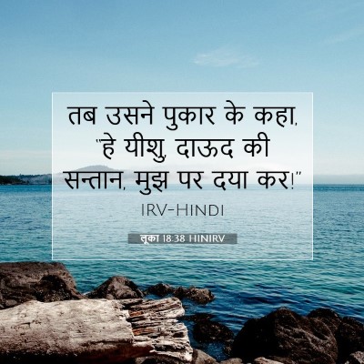 Picture 07 - लूका 18:38 HINIRV - तब उसने पुकार के - Bible Verse Picture