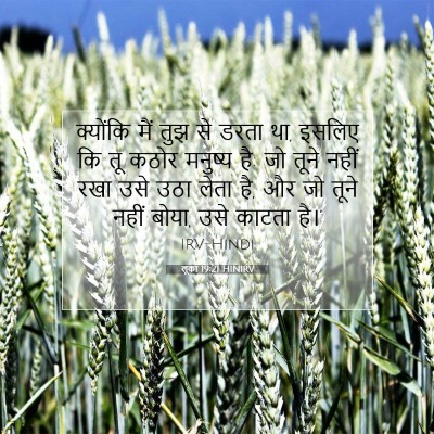 Picture 07 - लूका 19:21 HINIRV - क्योंकि मैं तुझ से - Bible Verse Picture