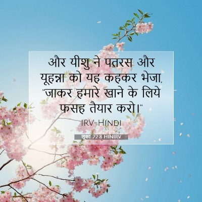 Picture 07 - लूका 22:8 HINIRV - और यीशु ने पतरस और - Bible Verse Picture