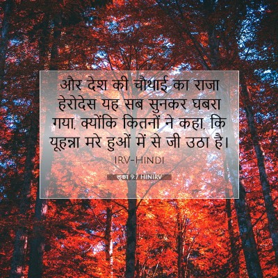 Picture 07 - लूका 9:7 HINIRV - और देश की चौथाई का - Bible Verse Picture