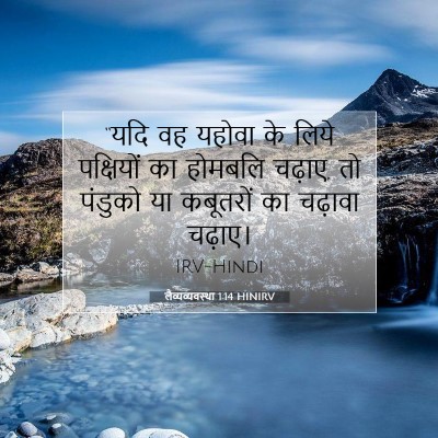 Picture 07 - लैव्यव्यवस्था 1:14 HINIRV - “यदि वह यहोवा के - Bible Verse Picture
