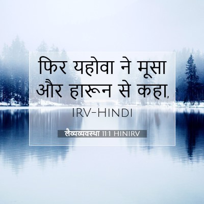 Picture 07 - लैव्यव्यवस्था 11:1 HINIRV - फिर यहोवा ने मूसा - Bible Verse Picture