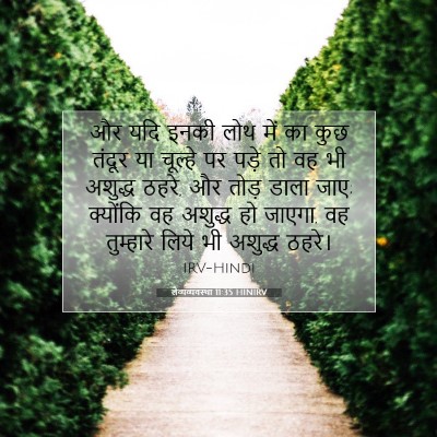 Picture 07 - लैव्यव्यवस्था 11:35 HINIRV - और यदि इनकी लोथ में - Bible Verse Picture