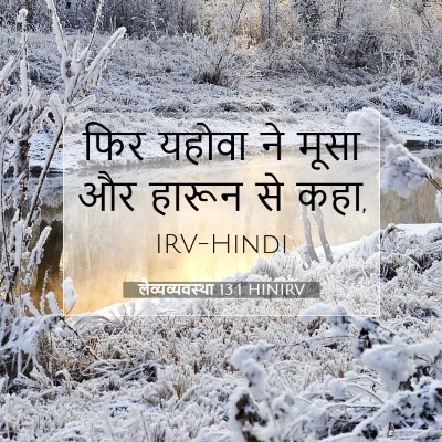 Picture 07 - लैव्यव्यवस्था 13:1 HINIRV - फिर यहोवा ने मूसा - Bible Verse Picture