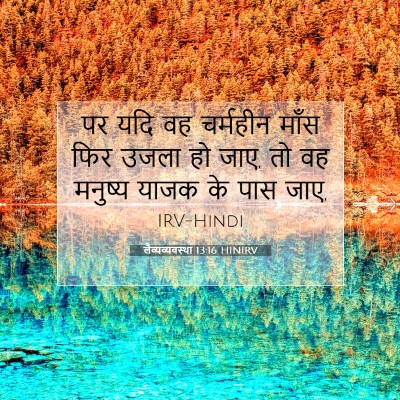 Picture 07 - लैव्यव्यवस्था 13:16 HINIRV - पर यदि वह चर्महीन - Bible Verse Picture