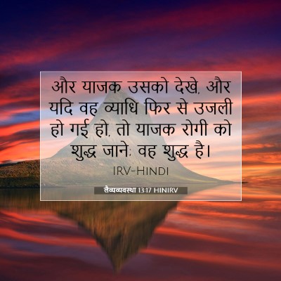 Picture 07 - लैव्यव्यवस्था 13:17 HINIRV - और याजक उसको देखे, - Bible Verse Picture