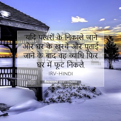 Picture 07 - लैव्यव्यवस्था 14:43 HINIRV - “यदि पत्थरों के - Bible Verse Picture