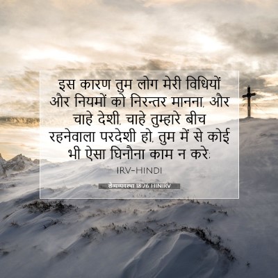 Picture 07 - लैव्यव्यवस्था 18:26 HINIRV - इस कारण तुम लोग - Bible Verse Picture