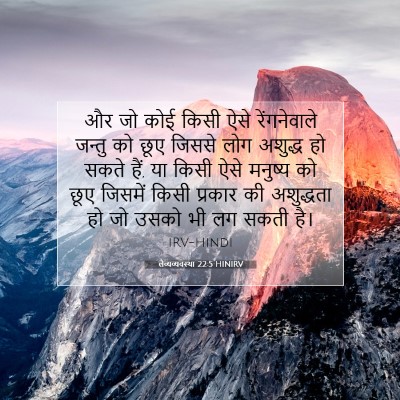 Picture 07 - लैव्यव्यवस्था 22:5 HINIRV - और जो कोई किसी ऐसे - Bible Verse Picture