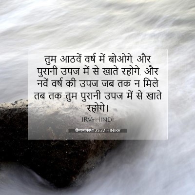 Picture 07 - लैव्यव्यवस्था 25:22 HINIRV - तुम आठवें वर्ष में - Bible Verse Picture