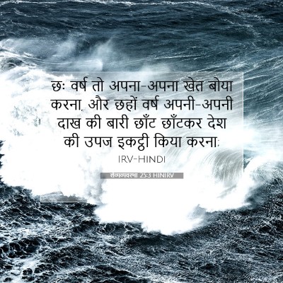 Picture 07 - लैव्यव्यवस्था 25:3 HINIRV - छः वर्ष तो - Bible Verse Picture