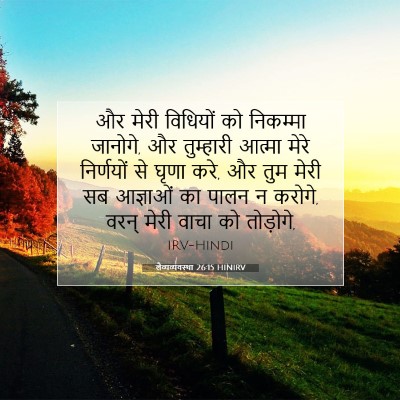 Picture 07 - लैव्यव्यवस्था 26:15 HINIRV - और मेरी विधियों को - Bible Verse Picture