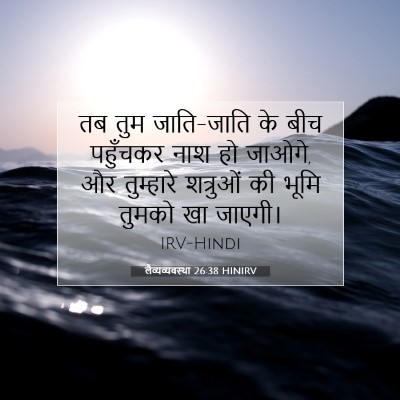 Picture 07 - लैव्यव्यवस्था 26:38 HINIRV - तब तुम जाति-जाति के - Bible Verse Picture