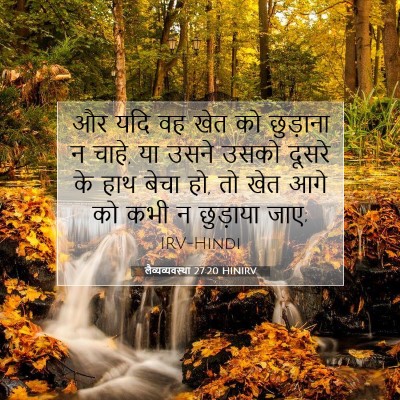 Picture 07 - लैव्यव्यवस्था 27:20 HINIRV - और यदि वह खेत को - Bible Verse Picture