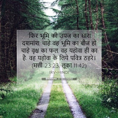 Picture 07 - लैव्यव्यवस्था 27:30 HINIRV - “फिर भूमि की उपज का - Bible Verse Picture