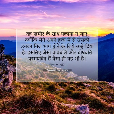 Picture 07 - लैव्यव्यवस्था 6:17 HINIRV - वह ख़मीर के साथ - Bible Verse Picture