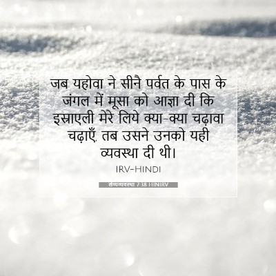 Picture 07 - लैव्यव्यवस्था 7:38 HINIRV - जब यहोवा ने सीनै - Bible Verse Picture