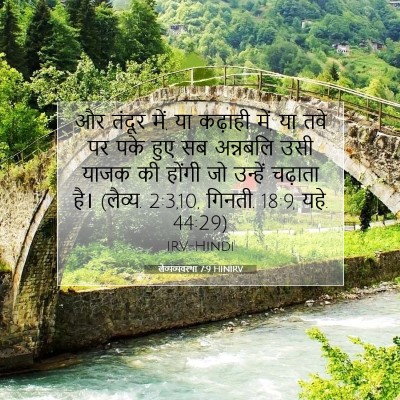 Picture 07 - लैव्यव्यवस्था 7:9 HINIRV - और तंदूर में, या - Bible Verse Picture