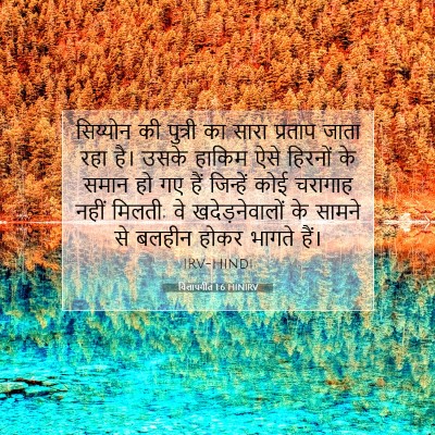 Picture 07 - विलापगीत 1:6 HINIRV - सिय्योन की पुत्री - Bible Verse Picture