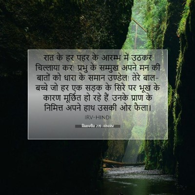 Picture 07 - विलापगीत 2:19 HINIRV - रात के हर पहर के - Bible Verse Picture