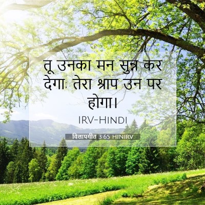 Picture 07 - विलापगीत 3:65 HINIRV - तू उनका मन सुन्न कर - Bible Verse Picture
