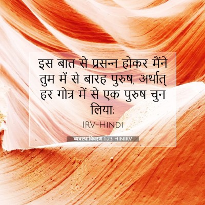 Picture 07 - व्यवस्थाविवरण 1:23 HINIRV - इस बात से प्रसन्‍न - Bible Verse Picture