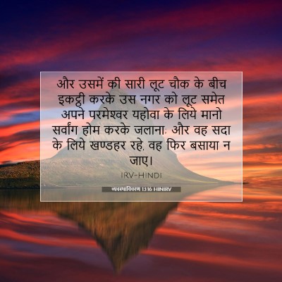 Picture 07 - व्यवस्थाविवरण 13:16 HINIRV - और उसमें की सारी - Bible Verse Picture