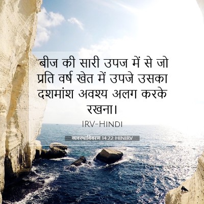 Picture 07 - व्यवस्थाविवरण 14:22 HINIRV - “बीज की सारी उपज - Bible Verse Picture