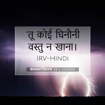 Picture 07 - व्यवस्थाविवरण 14:3 HINIRV - “तू कोई घिनौनी - Bible Verse Picture