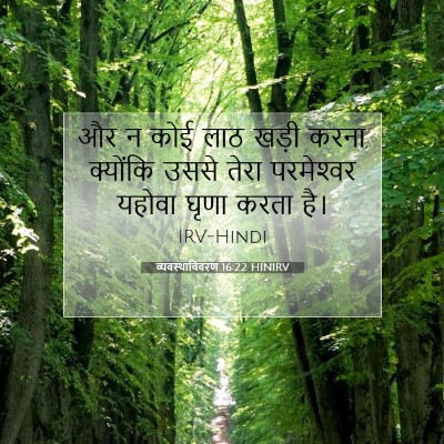 Picture 07 - व्यवस्थाविवरण 16:22 HINIRV - और न कोई लाठ खड़ी - Bible Verse Picture