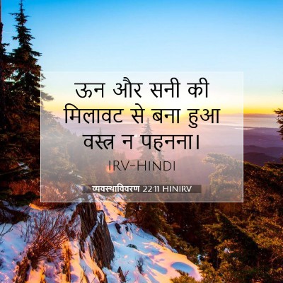 Picture 07 - व्यवस्थाविवरण 22:11 HINIRV - ऊन और सनी की मिलावट - Bible Verse Picture
