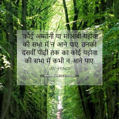 Picture 07 - व्यवस्थाविवरण 23:3 HINIRV - “कोई अम्मोनी या - Bible Verse Picture