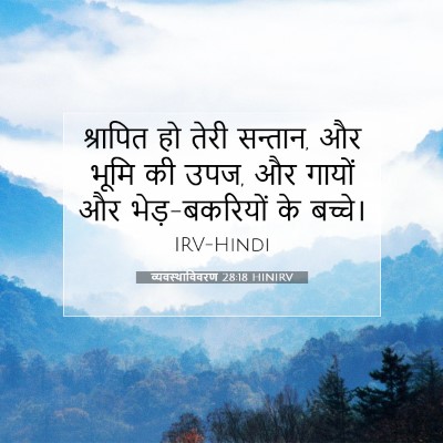 Picture 07 - व्यवस्थाविवरण 28:18 HINIRV - श्रापित हो तेरी - Bible Verse Picture