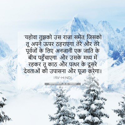 Picture 07 - व्यवस्थाविवरण 28:36 HINIRV - “यहोवा तुझको उस - Bible Verse Picture