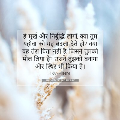 Picture 07 - व्यवस्थाविवरण 32:6 HINIRV - हे मूर्ख और - Bible Verse Picture