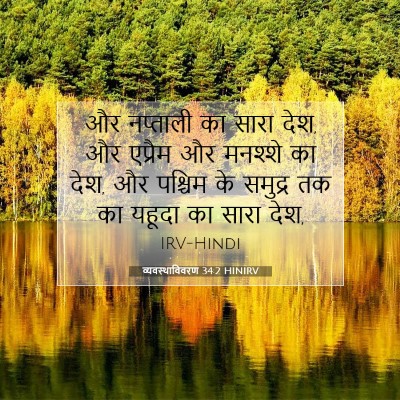 Picture 07 - व्यवस्थाविवरण 34:2 HINIRV - और नप्ताली का सारा - Bible Verse Picture