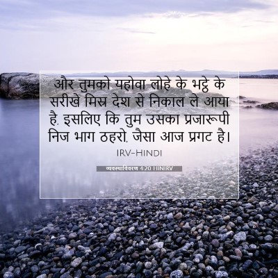 Picture 07 - व्यवस्थाविवरण 4:20 HINIRV - और तुमको यहोवा - Bible Verse Picture