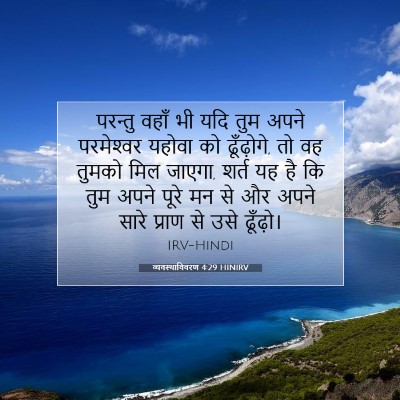 Picture 07 - व्यवस्थाविवरण 4:29 HINIRV - परन्तु वहाँ भी यदि - Bible Verse Picture