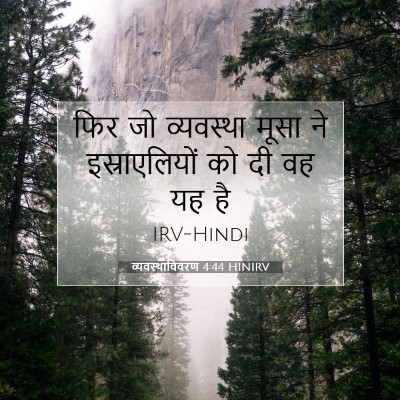 Picture 07 - व्यवस्थाविवरण 4:44 HINIRV - फिर जो व्यवस्था - Bible Verse Picture