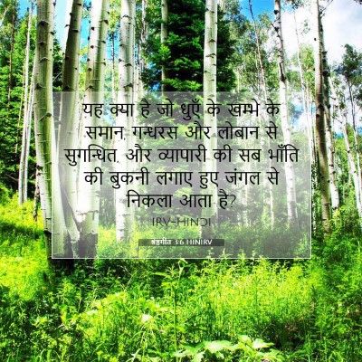 Picture 07 - श्रेष्ठगीत 3:6 HINIRV - यह क्या है जो धुएँ - Bible Verse Picture