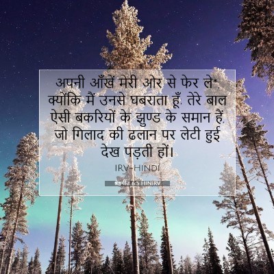 Picture 07 - श्रेष्ठगीत 6:5 HINIRV - अपनी आँखें मेरी ओर - Bible Verse Picture