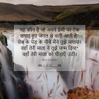 Picture 07 - श्रेष्ठगीत 8:5 HINIRV - यह कौन है जो अपने - Bible Verse Picture