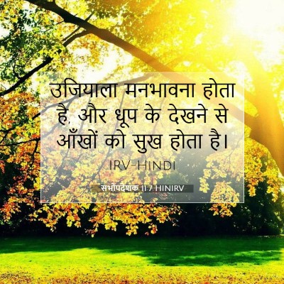 Picture 07 - सभोपदेशक 11:7 HINIRV - उजियाला मनभावना - Bible Verse Picture