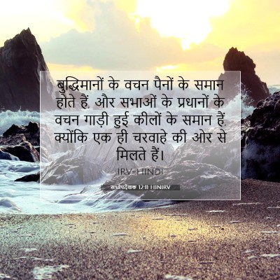 Picture 07 - सभोपदेशक 12:11 HINIRV - बुद्धिमानों के - Bible Verse Picture