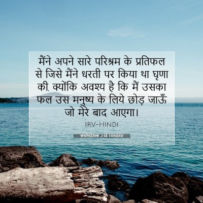 Picture 07 - सभोपदेशक 2:18 HINIRV - मैंने अपने सारे - Bible Verse Picture