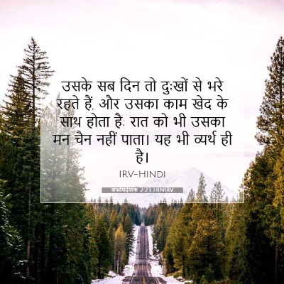 Picture 07 - सभोपदेशक 2:23 HINIRV - उसके सब दिन तो - Bible Verse Picture