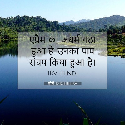 Picture 07 - होशे 13:12 HINIRV - एप्रैम का अधर्म - Bible Verse Picture