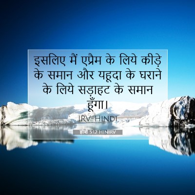 Picture 07 - होशे 5:12 HINIRV - इसलिए मैं एप्रैम - Bible Verse Picture