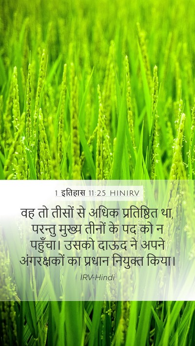 1 इतिहास 11:25 HINIRV Bible Verse Image