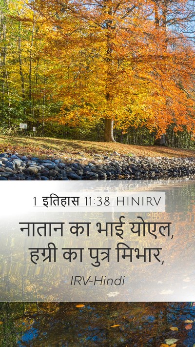 1 इतिहास 11:38 HINIRV Mobile Phone Wallpaper - नातान का भाई योएल, - Mobile Bible Verse Wallpaper